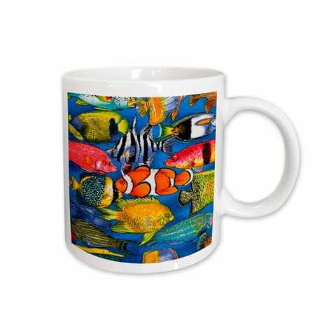 

3dRose Tropical Fish Ceramic Mug 11-ounce