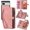 Pink, variant on for Google Pixel 6a Case, Detachable Magnetic Wallet Case with Card Holder,Coin Pocket,PU Leather All-Round Shockproof Cover, 6.1in,Pink