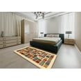 thumbnail image 4 of Ahgly Company Indoor Rectangle Contemporary Sienna Brown Abstract Area Rugs, 2' x 4', 4 of 6