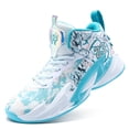 thumbnail image 1 of BINQER Zapatillas de baloncesto de caña alta for hombre con amortiguación de malla transpirable y suela antideslizante., 1 of 6