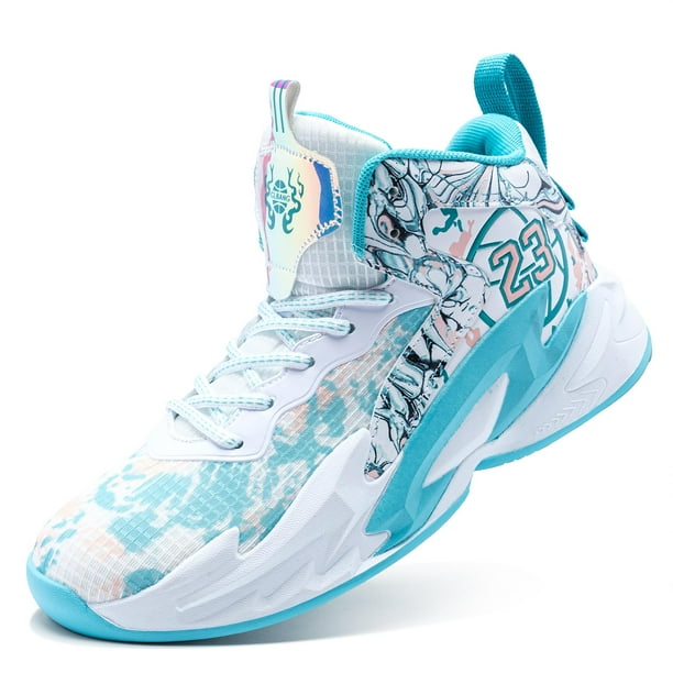 BINQER Zapatillas de baloncesto de caña alta for hombre con amortiguación de malla transpirable y suela antideslizante.
