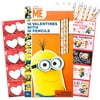 Paper Magic Despicable Me Minions Valentines Day Cards for Kids Toddlers - 16 Minions Valentine Cards with 16 Pencils (Boxed School Classroom Pack)