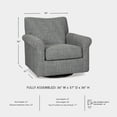 thumbnail image 2 of Ashley Furniture Renley Tweed Swivel Glider Rocking Chair, Ash Gray, 2 of 11