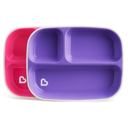 UPC 735282114700 product image for Munchkin Splash Toddler Divided Plates  Pink/Purple  2 Pack  Color May Vary | upcitemdb.com