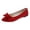 Red, variant on HEWUQI Ballet Flats for Women Suede Solid Color Insole Lightweight Bowknot Mary Jane Non Slip Comfortable Business Dress Shoes Blue Size 6.5