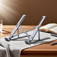 thumbnail image 1 of One pair of foldable laptop stands, laptop stand risers, computer/tablet stands, desktop computer risers, compatible with 10-15.6 inch laptops and iPads., 1 of 7