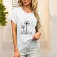 thumbnail image 2 of Zunfeo Summer Tops for Women 2025 Casual Short Sleeve Floral Tops Soft Graphic T Shirts New Arrivals White L, 2 of 5