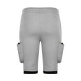 thumbnail image 4 of HOOMEUMY Men's Summer 2-In-1 Cargo Shorts Drawstring Elastic Waist Multi Pockets Beach Shorts with Zipper Gray XL, 4 of 5