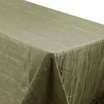 Efavormart 90" X 156" - Dusty Sage Green Accordion Crinkle Taffeta Rectangular Table Cover - Perfect for Wedding Ceremonies, Parties, Upscale Occasions, Birthday Celebrations, and Any Special Event