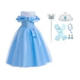 thumbnail image 1 of HAWEE Deluxe Cendrillon Butterfly Déguisement de Princesse pour Filles avec Accessoires, 1 of 6