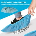 thumbnail image 4 of 100 PCs (50Pairs) Disposable Non-Woven PP Shoe Covers by VASTMED – 100% Non-Latex, Blue, One Size Fits Most, for Indoor & Outdoor Shoe Protection, 4 of 7