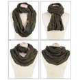 thumbnail image 2 of NYFASHION101 Soft Warm Chunky Cable Knit Infinity Loop Scarf - Confetti Dark Olive, 2 of 2