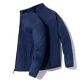 thumbnail image 3 of Brilliant Winter Jackets for Men Clearance Casual Sports Daily Outdoor Stand Collar Long Sleeve Jacket Blue L, 3 of 3