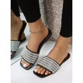 thumbnail image 2 of Women's Fashionable Luxurious Pearl Decoration Slippers With A Single Strap, Casual, Comfortable, Classic French Design, Beaded, Open Toe, Flat Sole,, 2 of 4