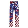 thumbnail image 4 of 250th Anniversary Pajama Bottoms for Women Patriotic Graphic Lounge Long Pj Pants 4th of July Holiday Relaxed Fit Comfy Pants, 4 of 7