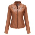thumbnail image 1 of Women's Faux Leather Motocross Racer Jacket, 1 of 5