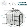 thumbnail image 5 of Enyopro Walk in Greenhouse, Garden Greenhouse for Outdoors, Polycarbonate Plant Greenhouse with Slide Door, Anchor and Adjustable Roof Vent, 6x6ft, 5 of 8