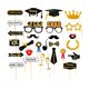 thumbnail image 1 of 28 Uds. Anteojos de papel de graduación 2022 gafas con purpurina accesorios para fotos escuela TFixol  Accesorios para fotos, 1 of 7