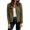 Army Green, variant on Women's Fall Vertical Rib Knit Bomber Jacket, Stand Collar Full Zip Long Sleeve Solid Knit Casual Outer Top for Women, Sizes S-2XL