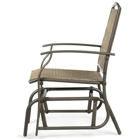 Costway Patio Swing Single Glider Chair Rocking Seating Steel