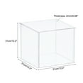 thumbnail image 2 of Caja de exhibición clara Uxcell, caja de acrílico ensamblada, caja a prueba de polvo, 30x30x30cm para coleccionables, artesanías, 2 of 6