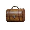 thumbnail image 2 of Milageto Trinket Box Hinged Treasure Chest Ornament Case Wooden Jewelry Box Organizer Brown, 2 of 8