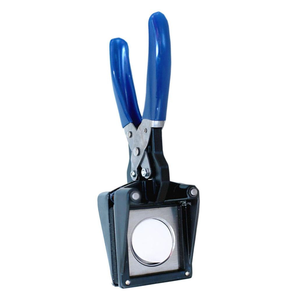 GUOOL Hand Held Round Cutter Paper Punch Circle Cutter Id License Photo Cards Making - Blue, 50MM