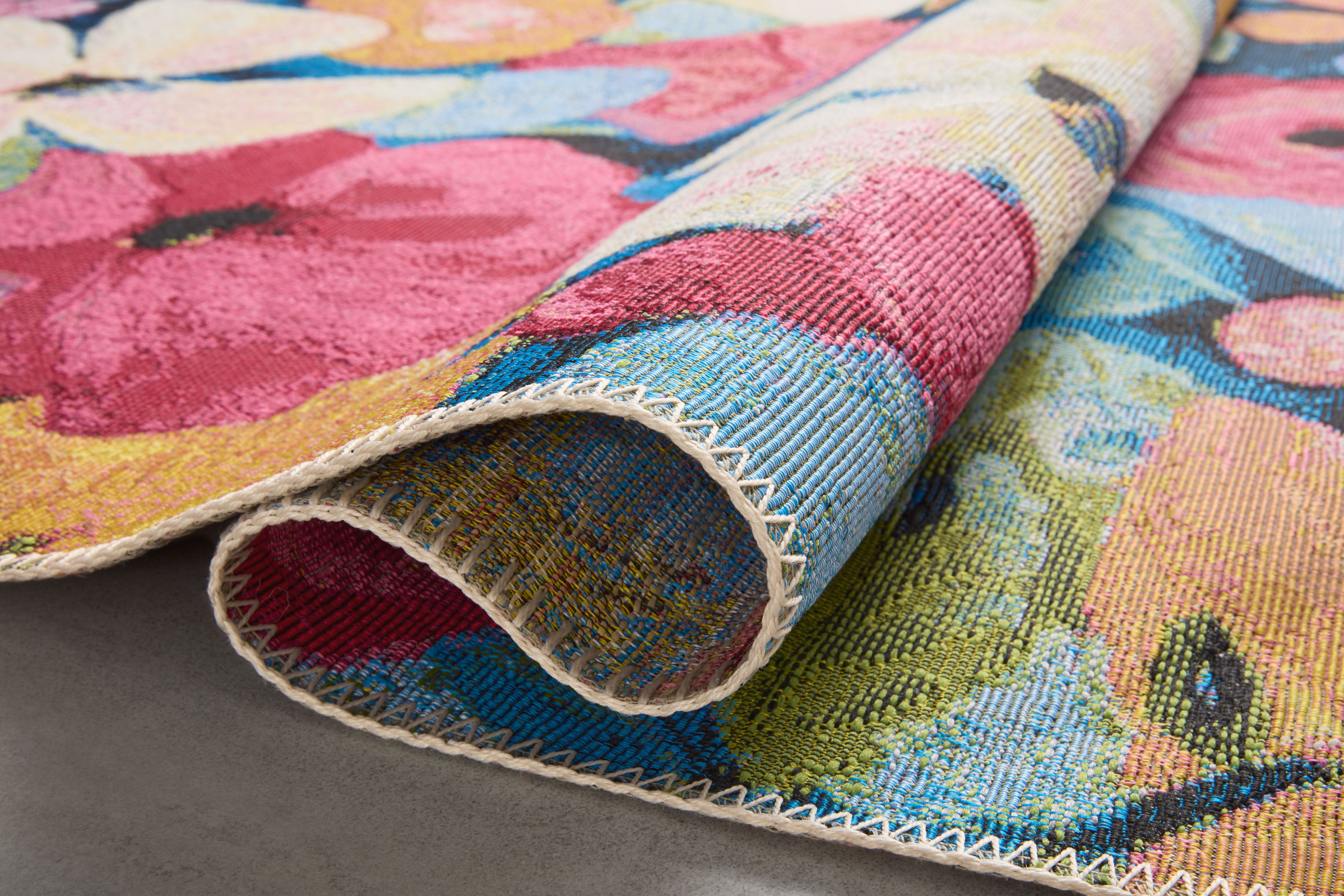Loloi Botanical Navy / Multi 18" x 18" Sample Area Rug