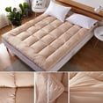 thumbnail image 4 of ANMINY Mattress Topper Full Bed Topper Pillow Top Mattress Topper for Back Pain Down Alternative Fill Quilted Fitted Protector, Coffee, 4 of 5