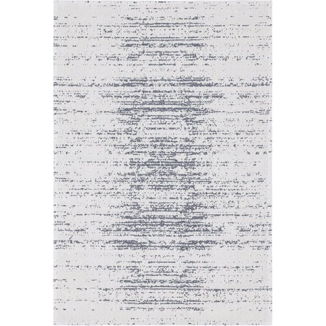 Unique Loom Decatur Over-Dyed Trellis Area Rug 4' 2 x 6' Rectangle Ivory/Gray