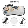 thumbnail image 3 of Cauagu Pumpkin And White Marble Pattern Unisex Glasses Case,Zipper Protective Fabric Sunglass Case with Clip Soft Case Horizontal Protective Pouch for Sunglasses Eyewear, 3 of 6