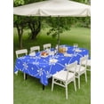 thumbnail image 5 of 60x120 Inch Outdoor Tablecloth with Umbrella Hole Zipper Rectangle Blue Checkered Rectangular Tablecloths Outside Waterproof Farmhouse Plaid Modern Art Patio Table Cloth Cover for Picnic Party, 5 of 8