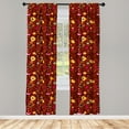 thumbnail image 3 of Ambesonne Retro Curtains, Colorful Fifties Shapes, Pair of 28"x95", Multicolor, 3 of 5