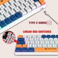 thumbnail image 2 of MAGIC-REFINER MK21 AKKO World Tour 60% Wired Mechanical Gaming Keyboard with RGB Backlight, Dye Sublimation PBT Keycaps, NKRO Programmable Red Switch for PC Mac PS4 Xbox one, 2 of 9