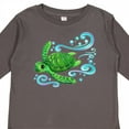 thumbnail image 4 of Inktastic Sea Turtle Swimming Boys or Girls Long Sleeve Toddler T-Shirt, 4 of 5