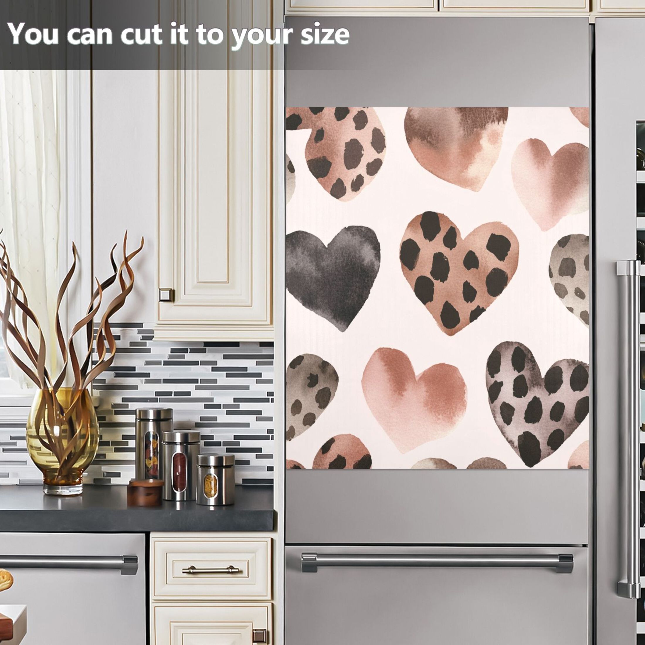 Dishwasher Magnetic Sticker 23x26 Inch Refrigerator Magnetic Sticker Washing Machine Magnetic Sticker Kitchen Panel Magnetic Sticker Home Decor Super Cute Black Heart