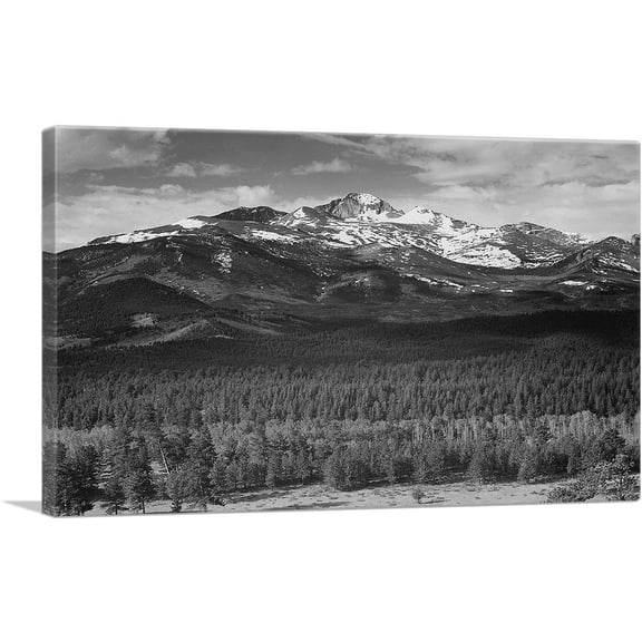 ARTCANVAS Long's Peak - Rocky Mountain National Park - Colorado Canvas Art Print by Ansel Adams - Size: 26" x 18" (0.75" Deep)