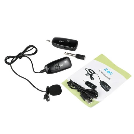 XXD-G18L 2.4G Wireless Microphone Hands Free Clip-on Lapel Portable External Mic with Receiver Transmitter for Car Radio Home Theater Leisure (Best Home Theater Receiver For The Money)
