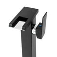 thumbnail image 5 of Black Led Light Bathroom Vessel Faucet Waterfall Single Handle Bowl Sink Faucet, 5 of 10