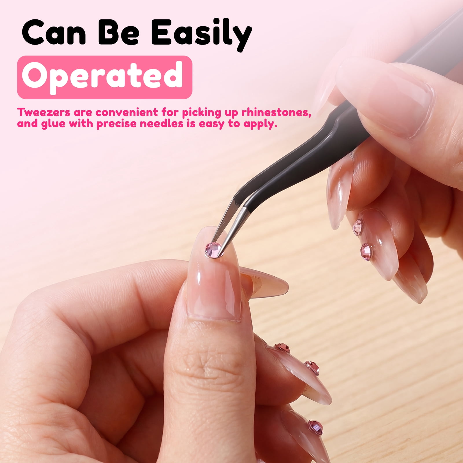 Atopoler 28 Type Pink Rhinestone Bedazzling Kit,11760 Pcs Resin Rhinestone with Glue Tweezers Pickup Pen,Gems Diamonds for Bottle Phone Makeup