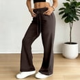 thumbnail image 6 of Drawstring Yoga Pants No Pockets For Women Workout Soft Stetchy Bell Bottom Flare Yoga Leggings, 6 of 6