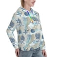thumbnail image 6 of Sikiie Algae Corals and Seashells Women's Casual Hoodies Long Sleeve Lightweight Pullover Tops Loose Sweatshirt-Medium, 6 of 7