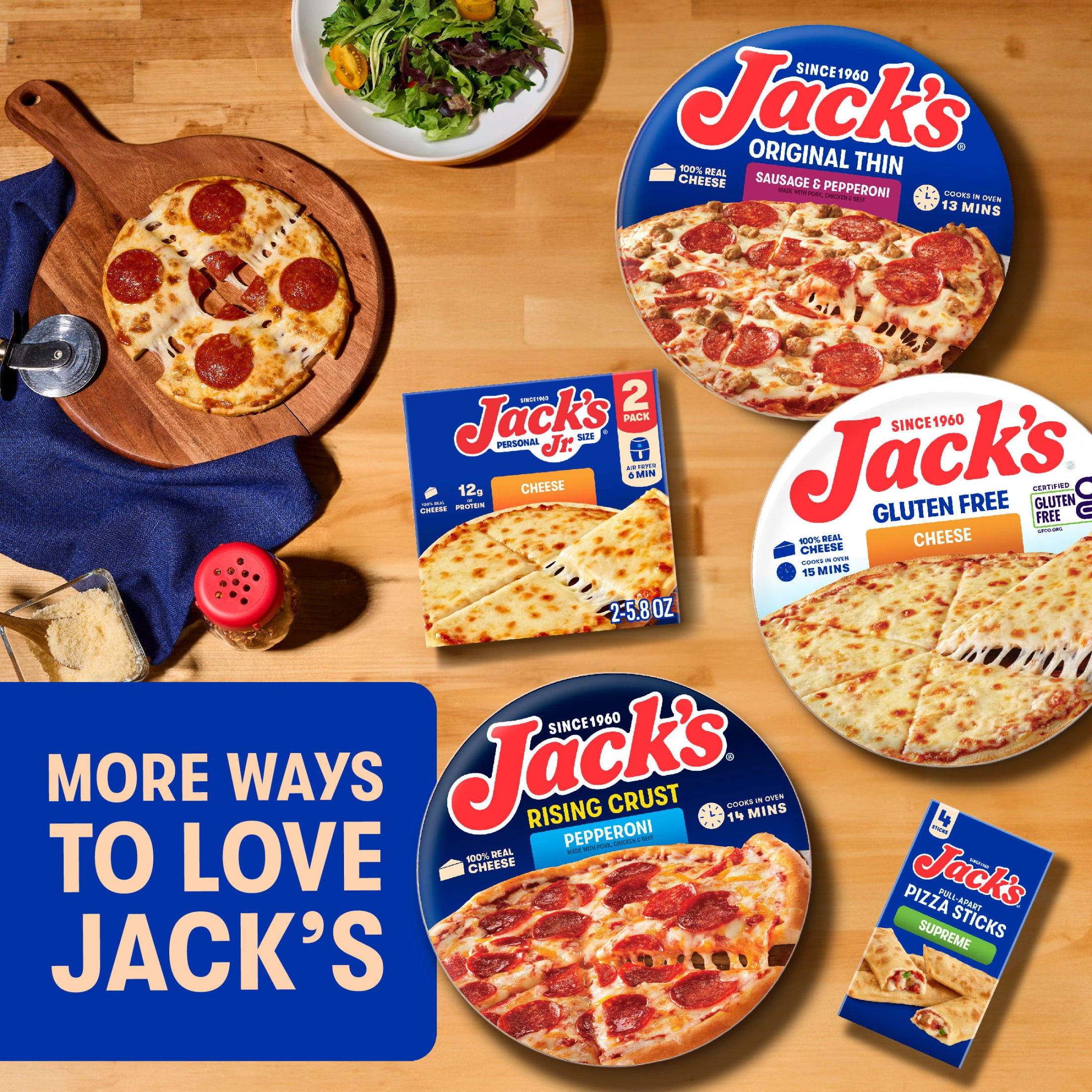 Jack's Cheese Pizza, Personal Pizza, 11.6 oz, 2 Pack (Frozen)