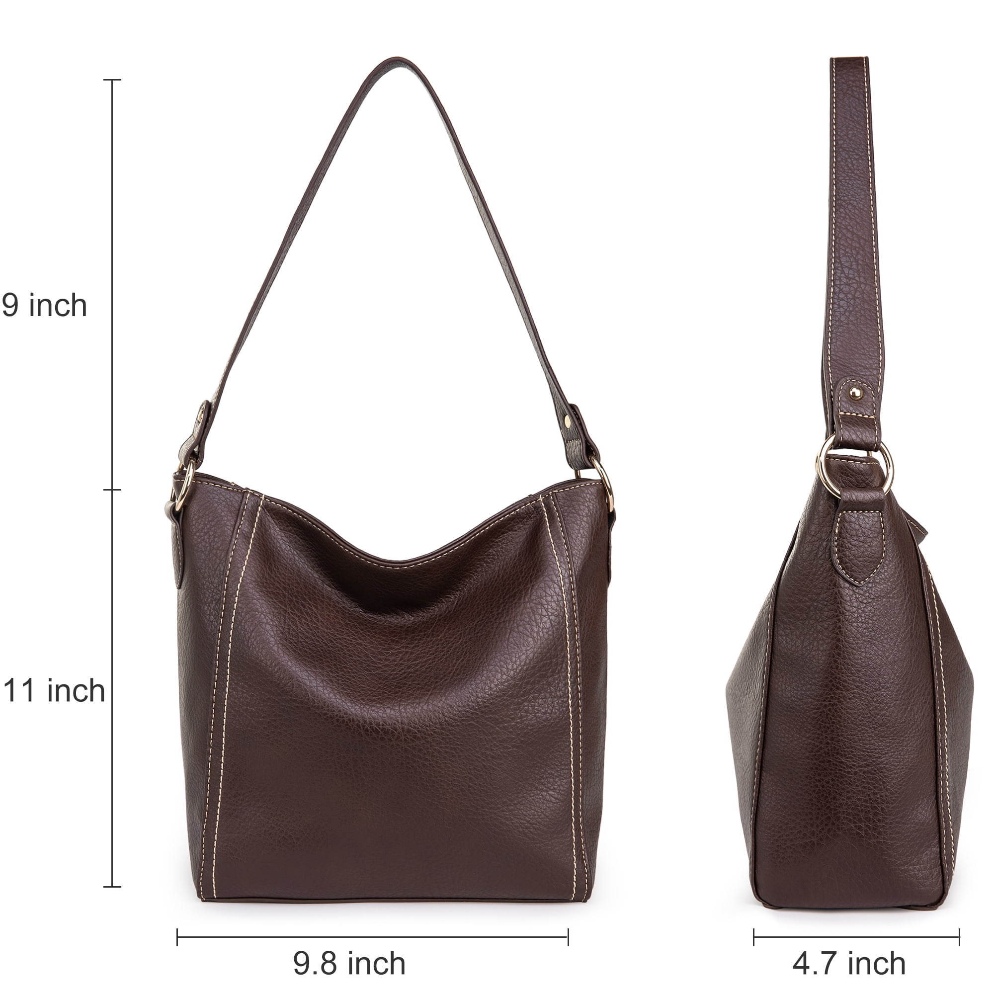 Montana West Hobo Bags for Women Vegan Leather Shoulder Purses and Handbags, Coffee