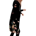 thumbnail image 1 of WEAIXIMIUNG Chandails à Col Rond Manteau Graphique pour Femmes Chandails à Capuche Manteau Automne Hiver Chaud Poches Cordon Fermeture Éclair Ouvert Vestes à Capuche Fines Longs Cardigans Hauts Vêtements d'Extérieur, 1 of 7
