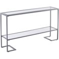 thumbnail image 1 of SEI Furniture Horten Glass Console Table in Silver, 1 of 6