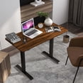 thumbnail image 6 of Kontor Height Adjustable Metal Standing Desk, Dark Brown, 6 of 6
