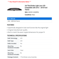 thumbnail image 2 of 3rd Third Brake Light Lens LED - Compatible with 2012 - 2018 Ford Taurus 2013 2014 2015 2016 2017, 2 of 2