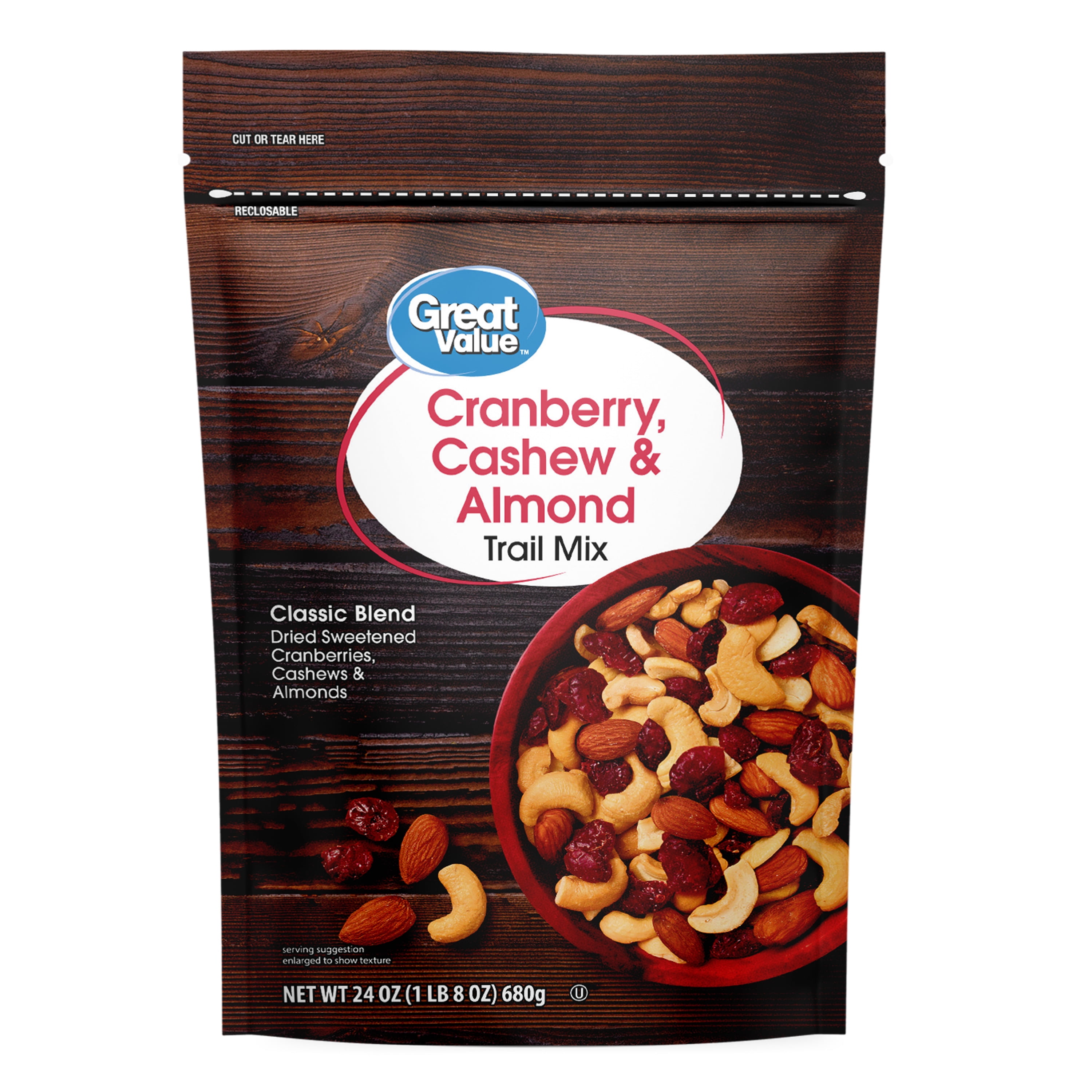 Great Value Cranberry Cashew & Almond Trail Mix, 24 oz
