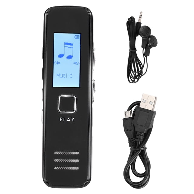 Mini grabadora de voz profesional con USB, reproductor de audio MP3 y pantalla